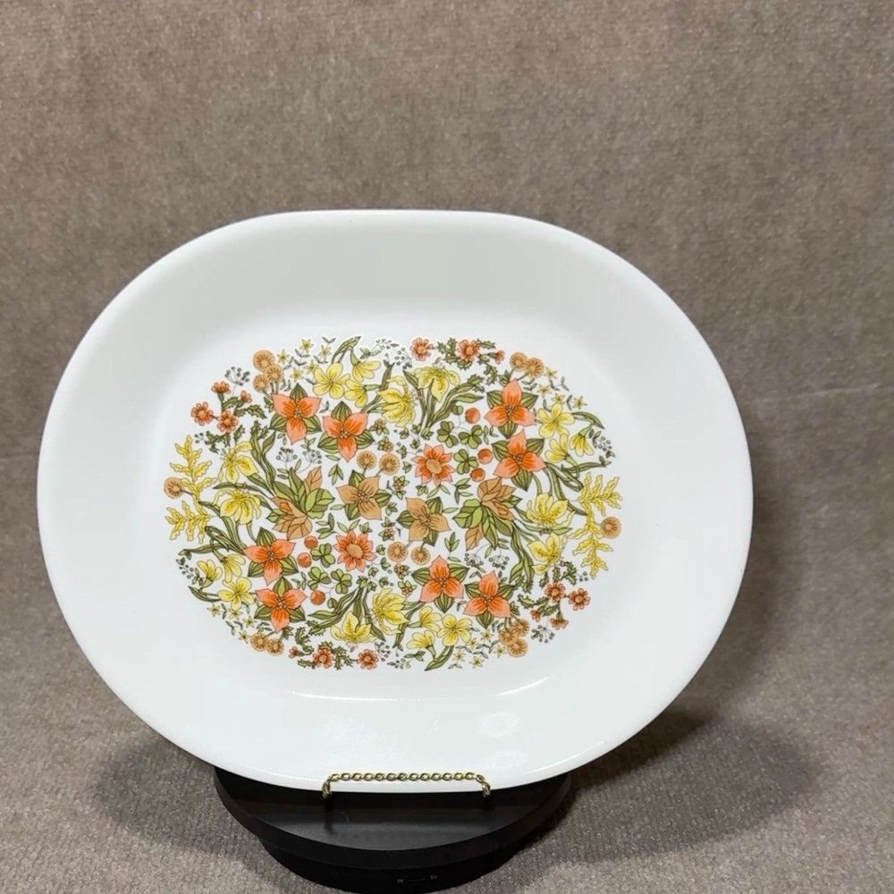 Vintage Corelle Corning Indian Summer Serving Platter Cottagecore 12 X 10” USA